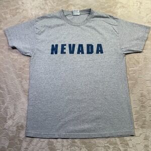 VTG Nevada UNR Wolfpack Essential T-Shirt Sz Lg Worn Faded Look y2k